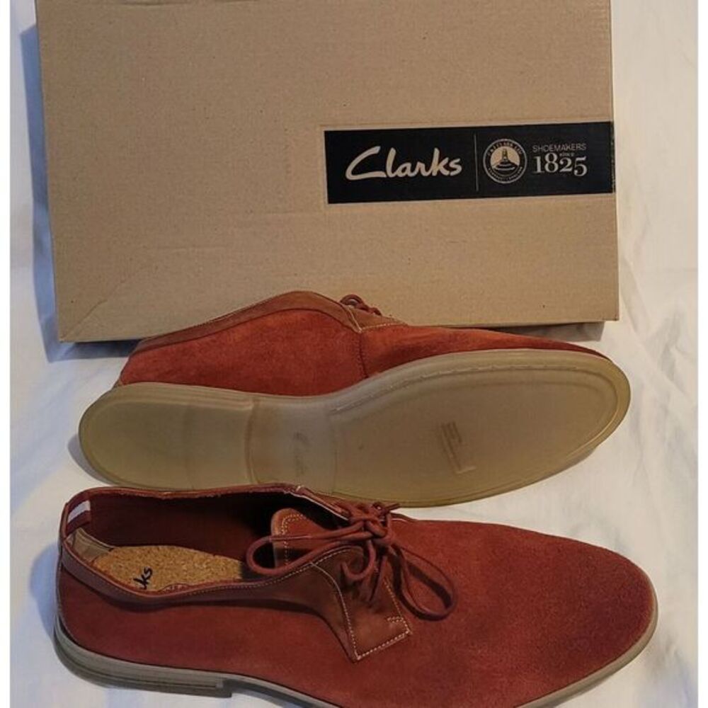 frewick lace bruck red‎ clarks Mens Size 10.5 ,